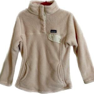 Patagonia Girls ReTool Pullover-Light Pink size Small (7-8)